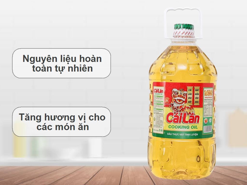 Dầu thực vật tinh luyện Cái Lân can 5 lít 2