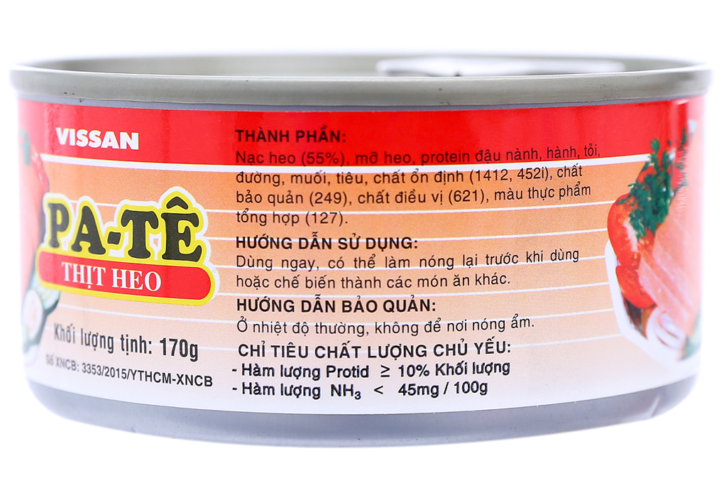 Pate thịt heo Vissan 170g