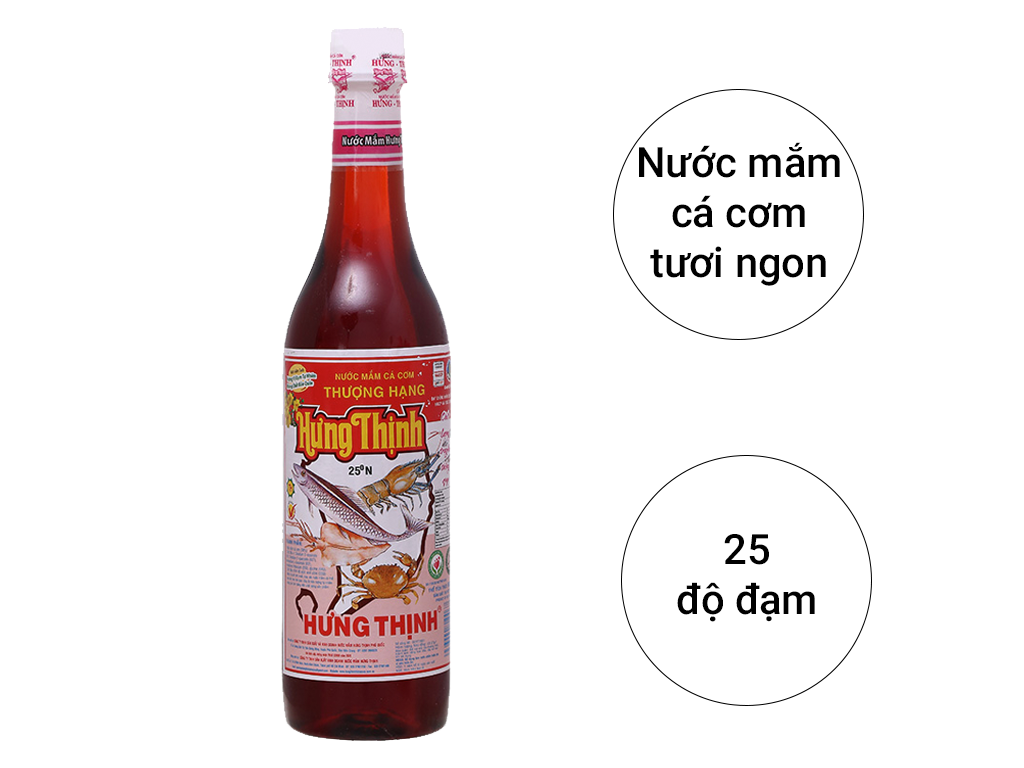 Nước mắm cá cơm thượng hạng Hưng Thịnh 25 độ đạm chai nhựa 650ml 2