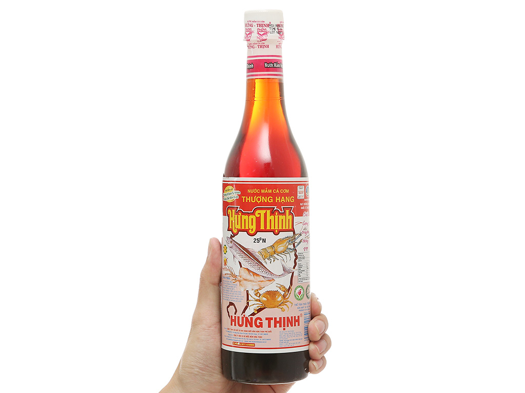 Nước mắm cá cơm thượng hạng Hưng Thịnh 25 độ đạm chai nhựa 650ml 6
