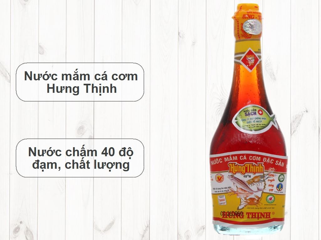 Nước mắm cá cơm đặc sản Hưng Thịnh 40 độ đạm chai 220ml 2