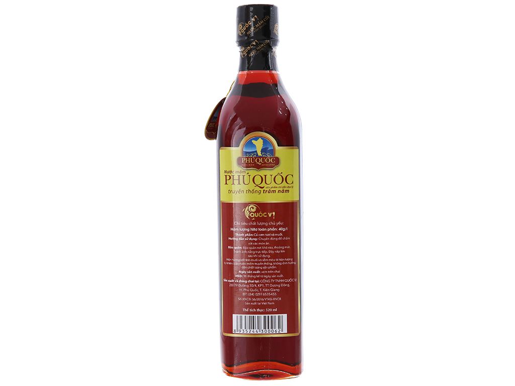 Nước mắm cốt Phú Quốc Quốc Vị 40 độ đạm chai 520ml 3