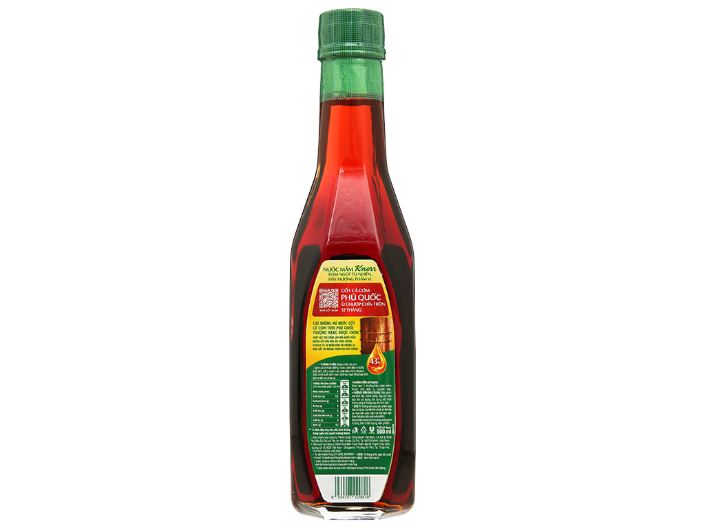 Nước mắm Knorr từ cốt Phú Quốc cao cấp 43 độ đạm chai 500ml 3