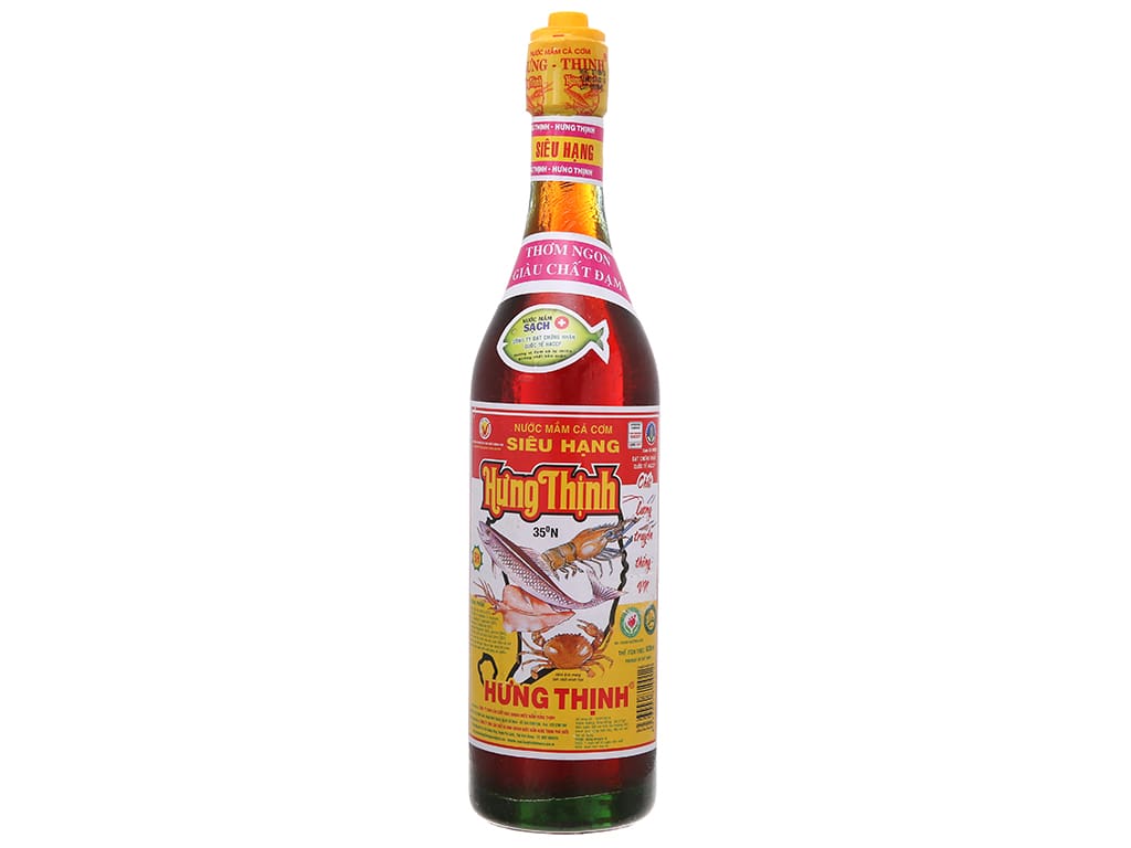 Nước mắm cá cơm siêu hạng Hưng Thịnh 35 độ đạm chai 620ml 1