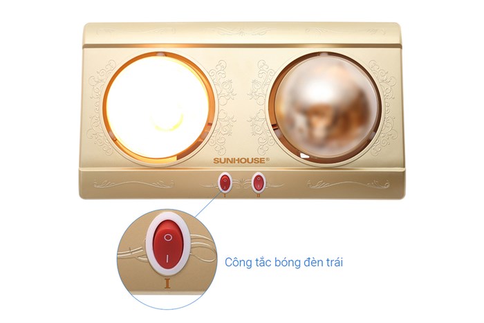 Đèn sưởi nhà tắm Sunhouse SHD3812 550W Màu Vàng