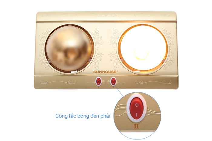 Đèn sưởi nhà tắm Sunhouse SHD3812 550W Màu Vàng