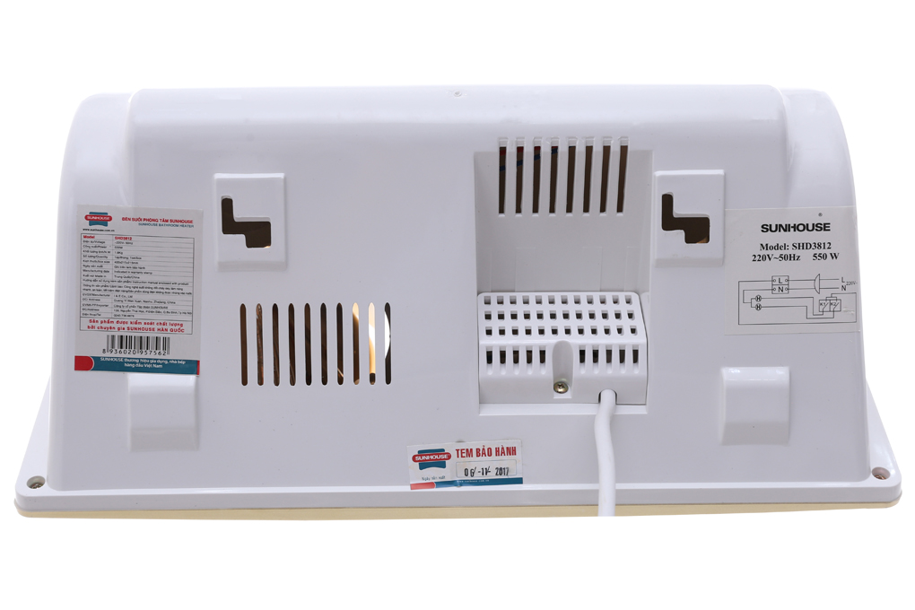 Đèn sưởi nhà tắm Sunhouse SHD3812 550W Màu Vàng