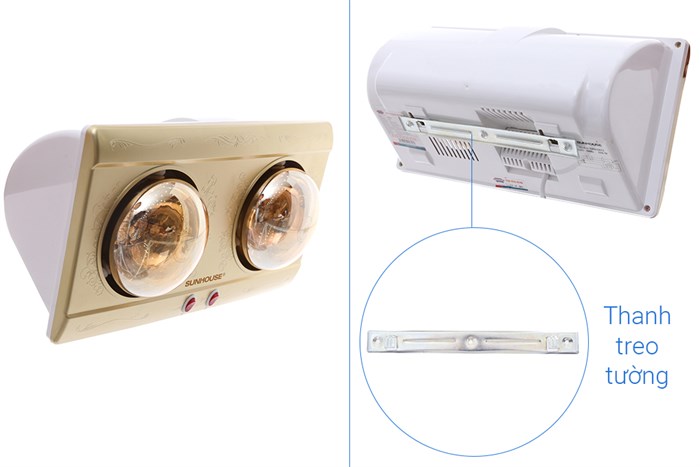 Đèn sưởi nhà tắm Sunhouse SHD3812 550W Màu Vàng