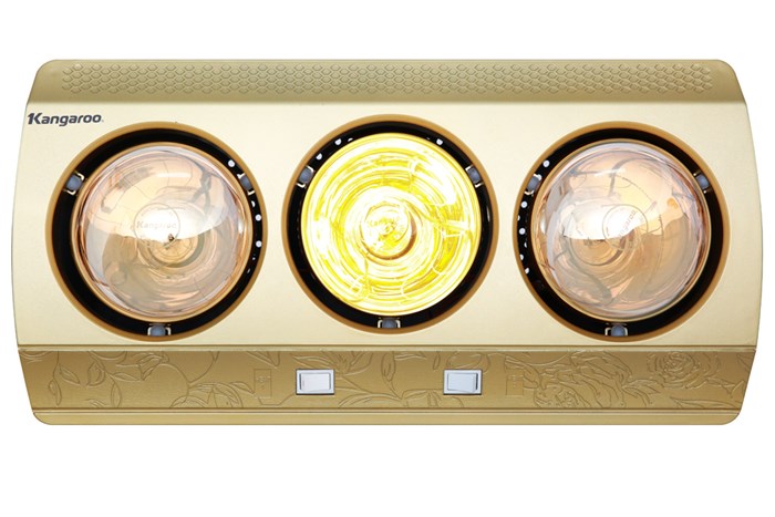 Đèn sưởi nhà tắm Kangaroo KG3BH01 825W Màu Vàng đồng
