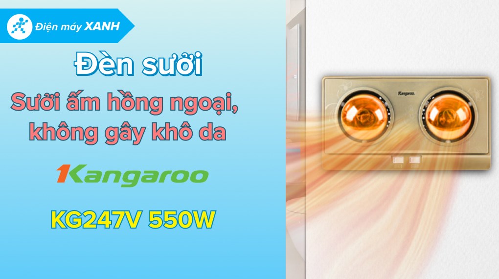 Đèn sưởi nhà tắm Kangaroo KG247V - Chính hãng | Điện máy XANH