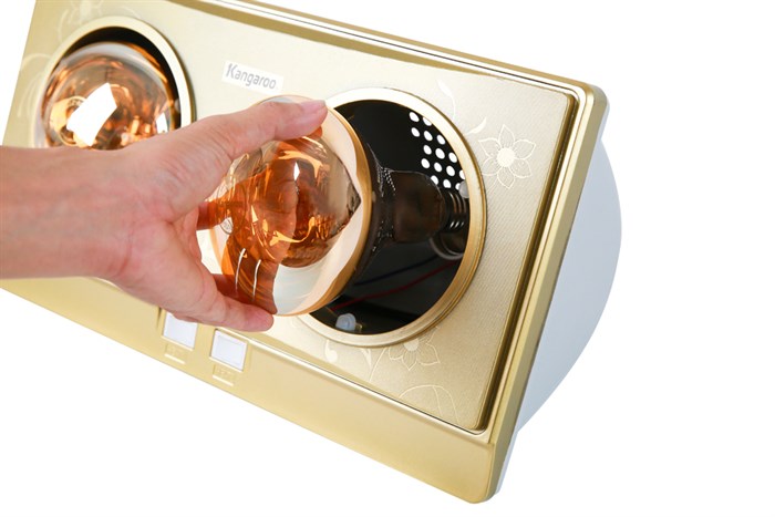 Đèn sưởi nhà tắm Kangaroo KG247V 550W Màu Vàng đồng