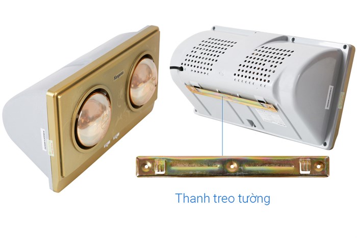 Đèn sưởi nhà tắm Kangaroo KG247V 550W Màu Vàng đồng