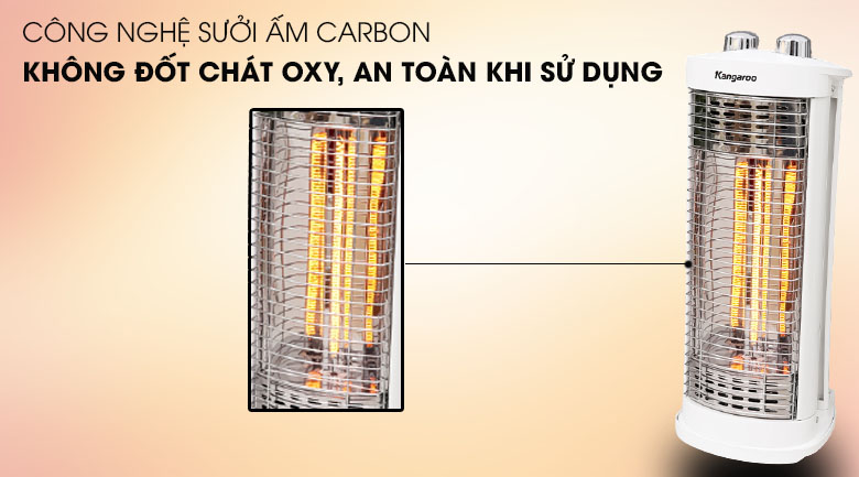 Công nghệ sưởi carbon - Đèn sưởi Carbon Kangaroo KG1026C - KG 550W