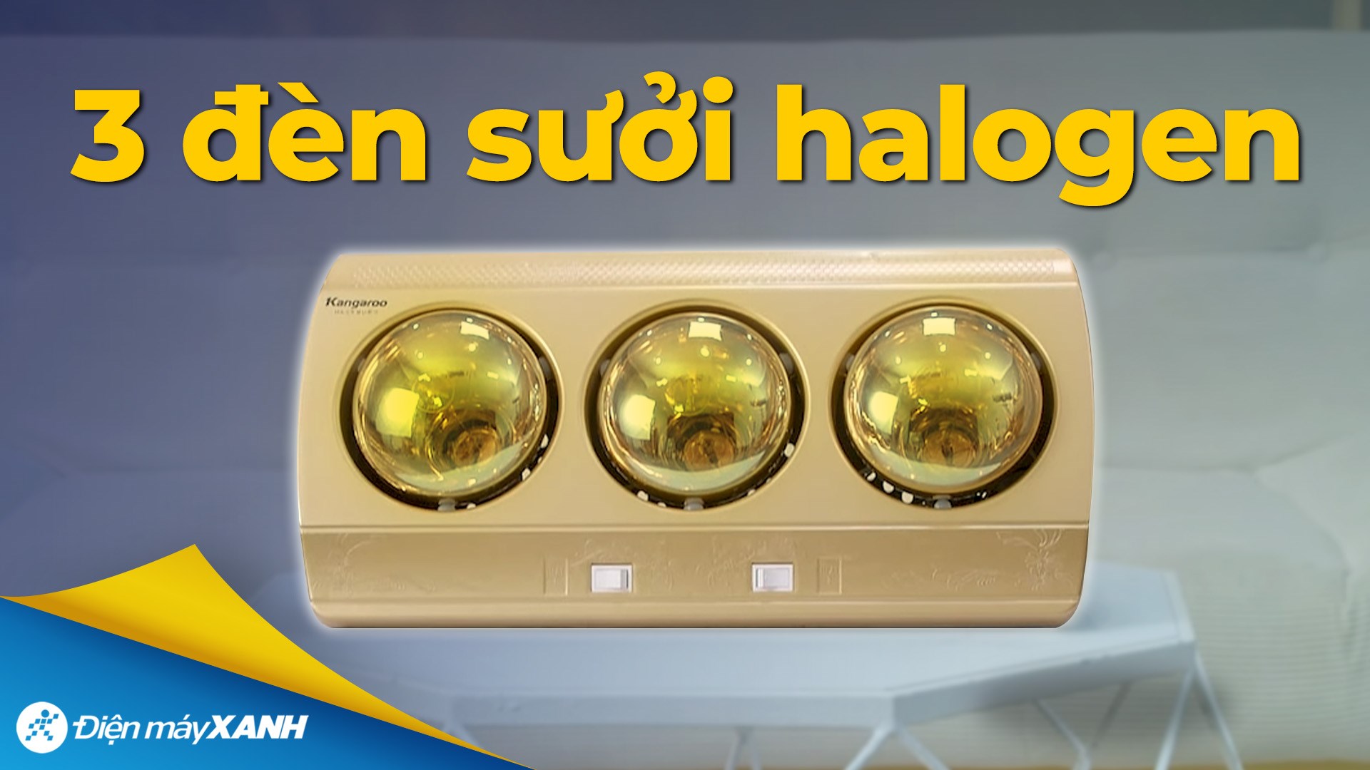 Đèn sưởi 3 bóng Kangaroo KGWH3G
