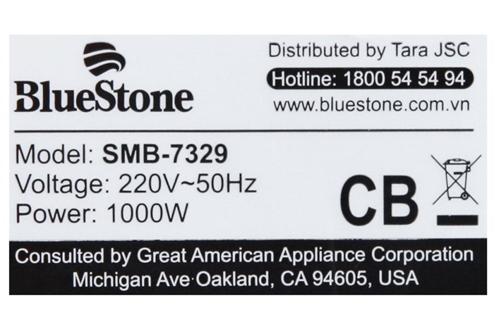 Máy làm sữa đậu nành BlueStone SMB-7329 Màu Trắng