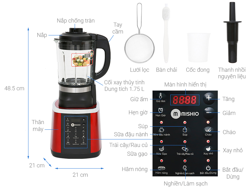 Máy làm sữa hạt Mishio MK160