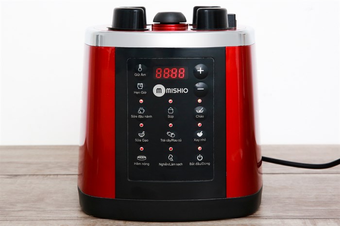 Máy làm sữa hạt Mishio MK160 Màu Đen - Đỏ