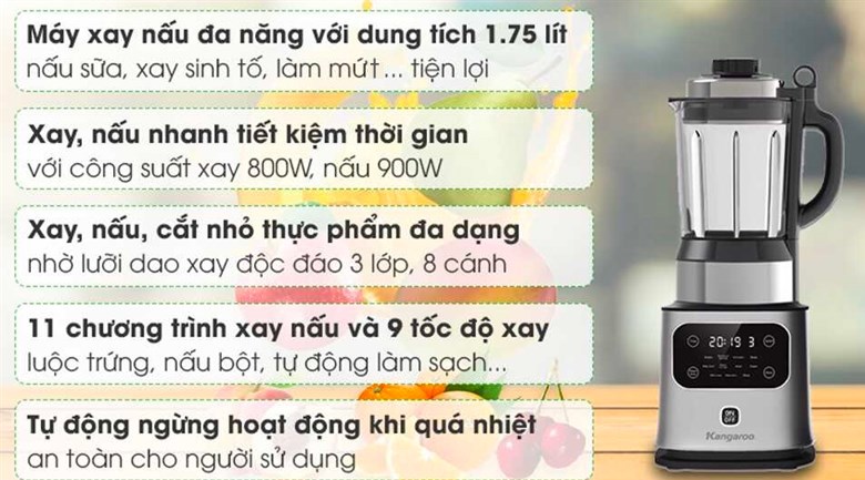 Máy xay nấu đa năng Kangaroo KG175HB1