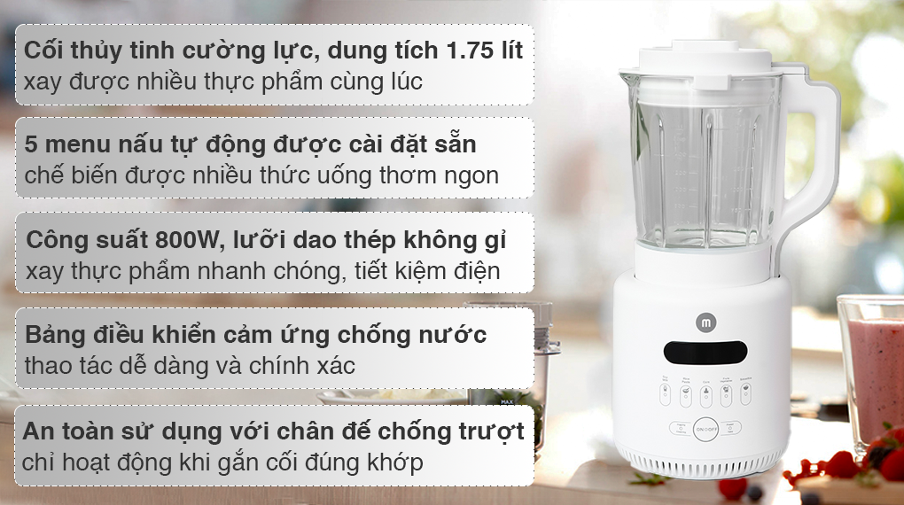 Máy làm sữa hạt đa năng Mishio MK-270 - 2
