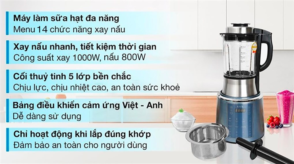 Máy làm sữa hạt đa năng Unie V6