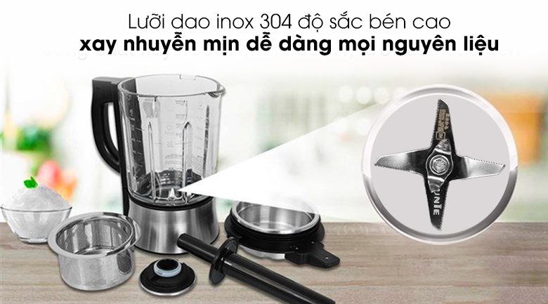 Lưỡi dao sắc bén - Máy làm sữa hạt Unie V6