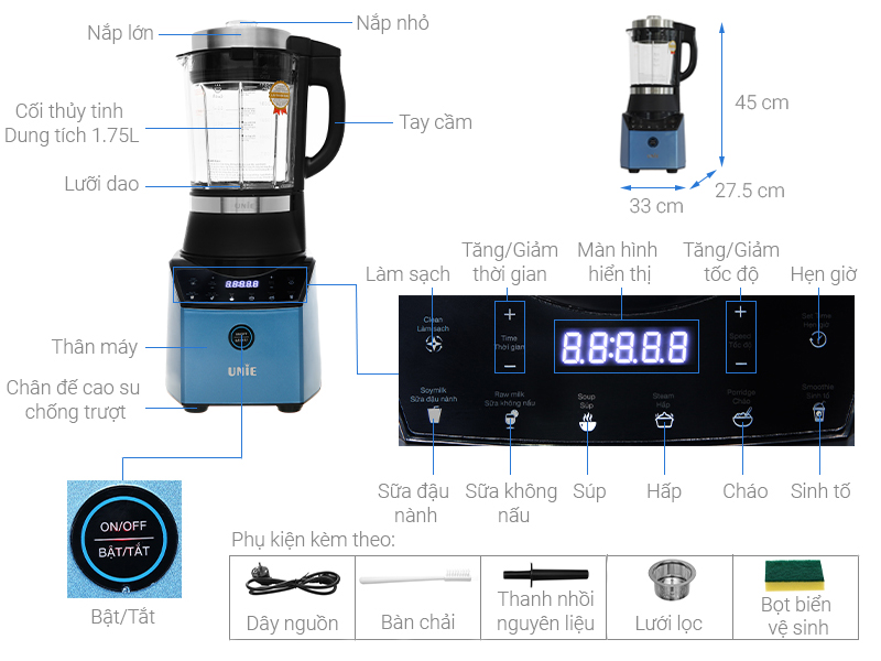 Máy làm sữa hạt Unie V3