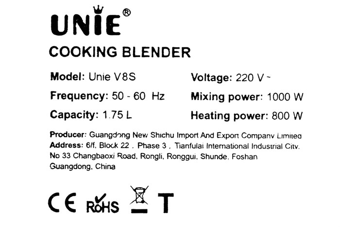 Máy làm sữa hạt Unie V8S Màu Bạc
