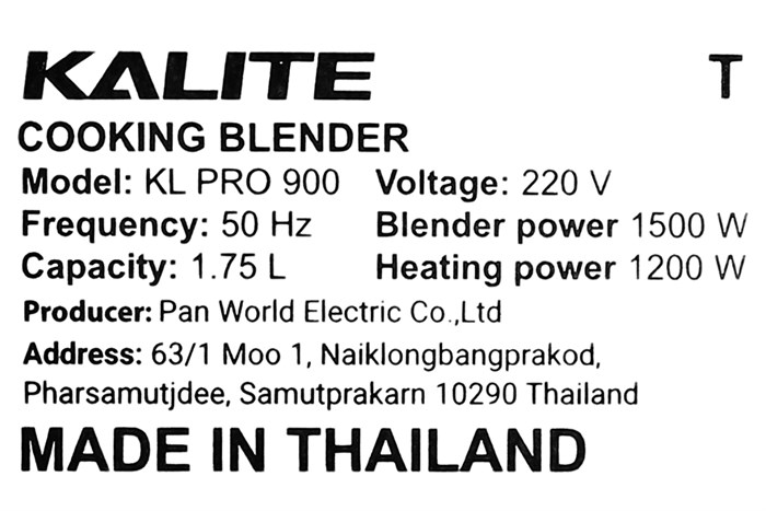 Máy làm sữa hạt Kalite KL PRO 900 Màu Xám