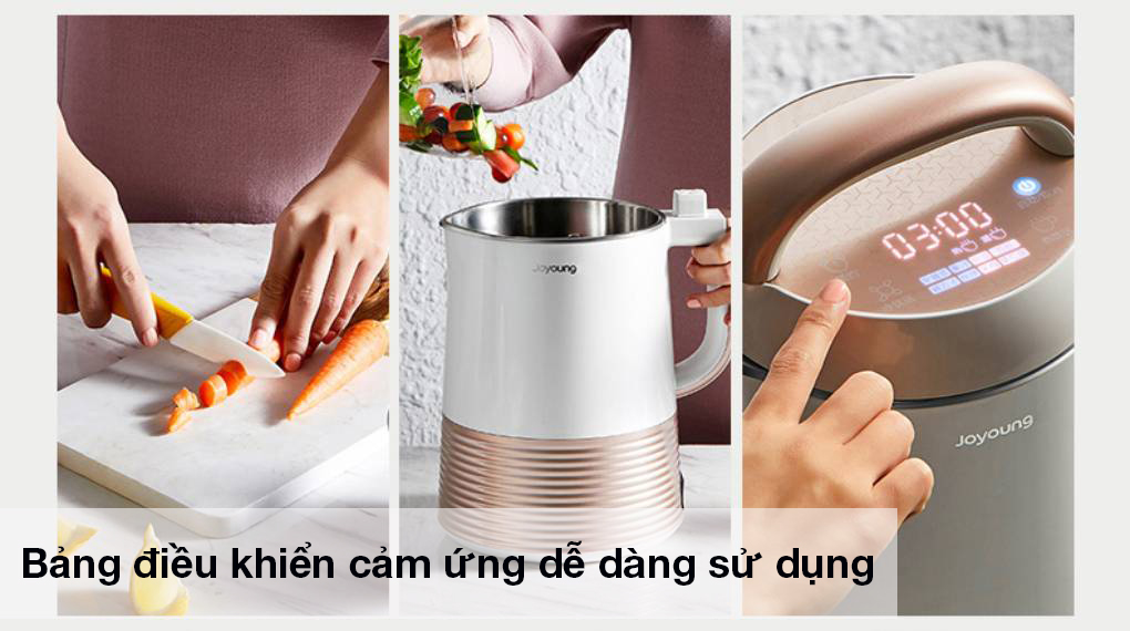 Máy làm sữa hạt Joyoung DJ13C-Q3 - Bảng điều khiển cảm ứng đễ dàng sử dụng