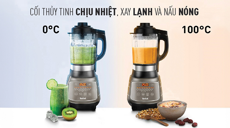 Máy làm sữa hạt đa năng Tefal BL967B66 - Cối thủy tinh chịu nhiệt