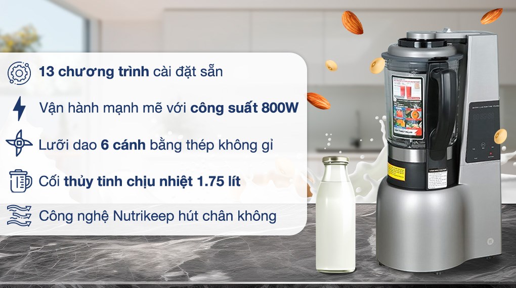 Máy làm sữa hạt đa năng Mishio MK-307