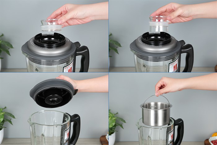 Máy làm sữa hạt đa năng Mishio MK-307 Màu Xám