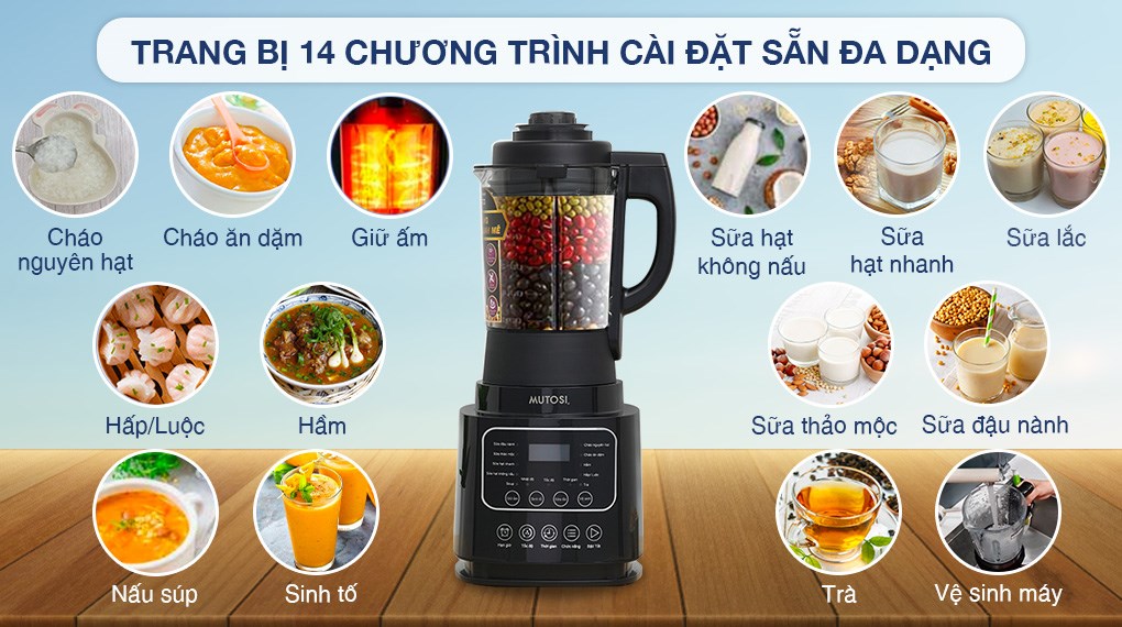 Máy làm sữa hạt đa năng Mutosi MM-S613