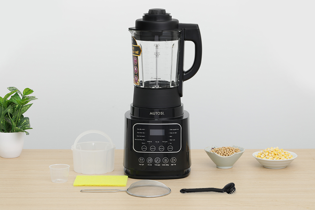Máy làm sữa hạt đa năng Mutosi MM-S613 Màu Đen