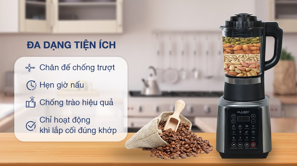 Máy làm sữa hạt đa năng Magic A-96 bạc
