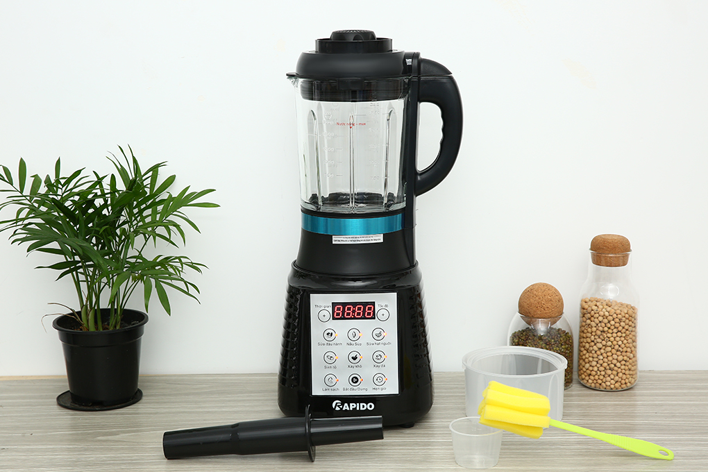 Máy làm sữa hạt đa năng Rapido RHB-1800D Màu Đen