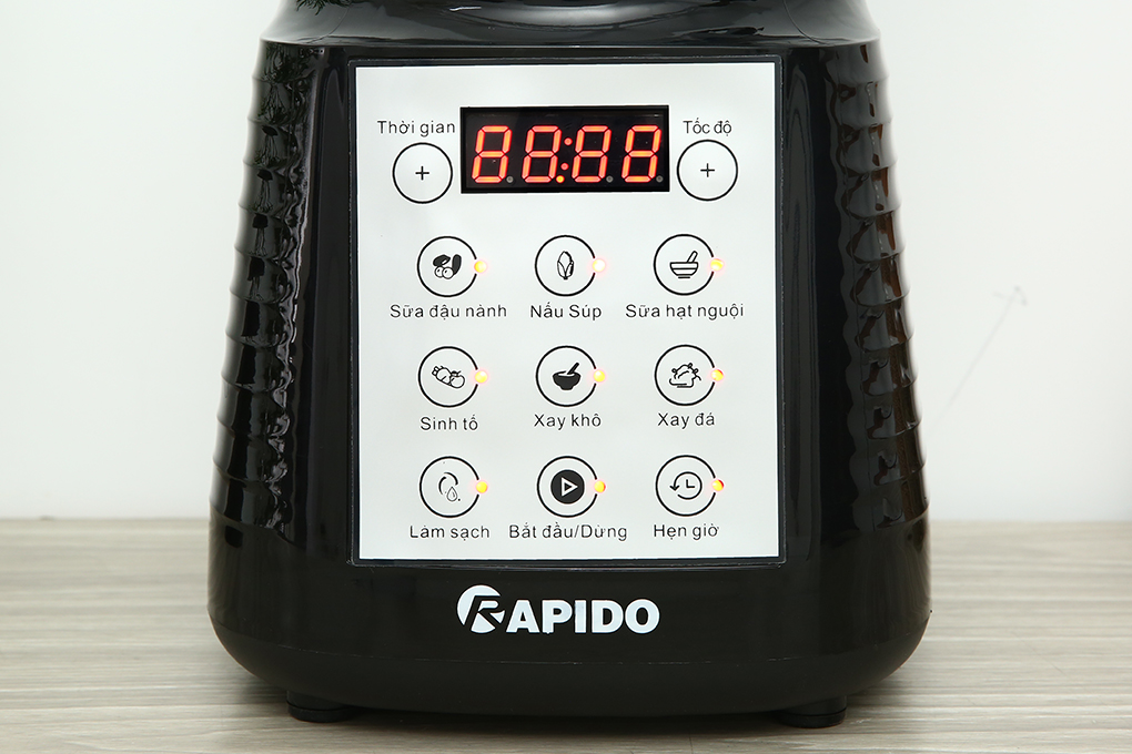 Máy làm sữa hạt đa năng Rapido RHB-1800D Màu Đen
