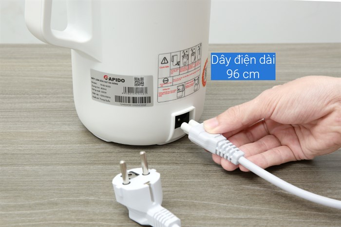 Máy làm sữa hạt Rapido RHB-500D Màu Trắng