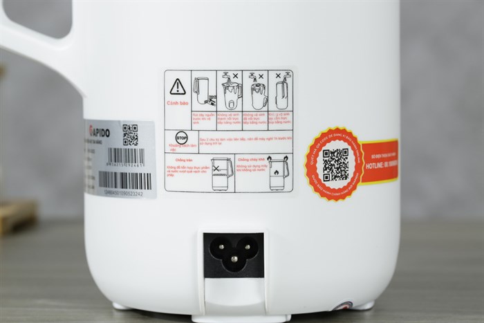 Máy làm sữa hạt Rapido RHB-500D Màu Trắng