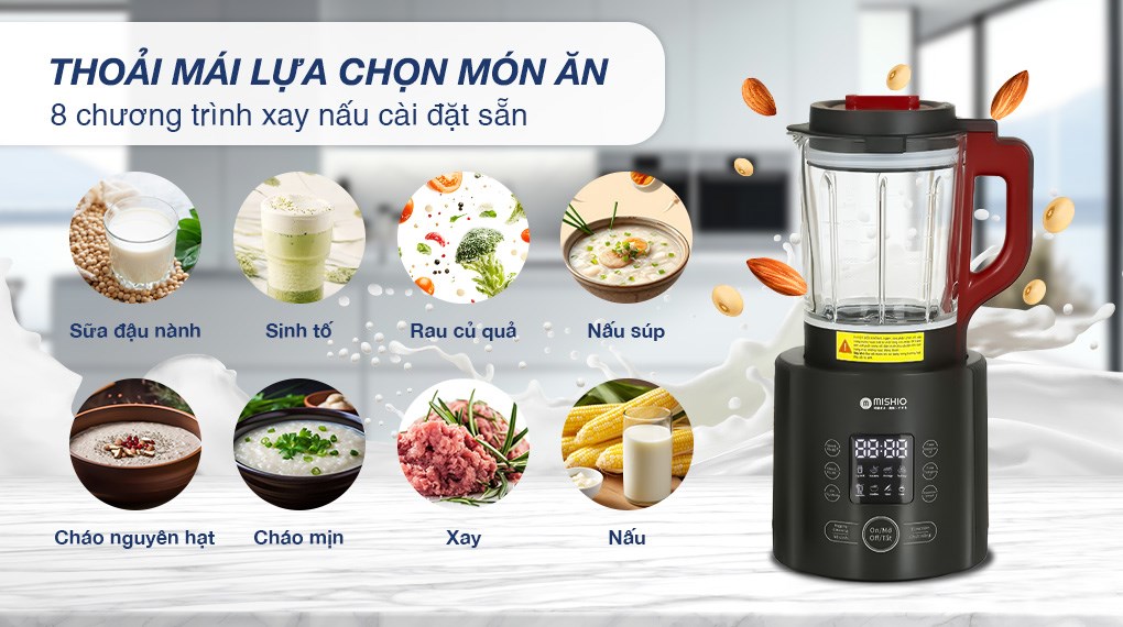 Máy làm sữa hạt đa năng Mishio MK-360