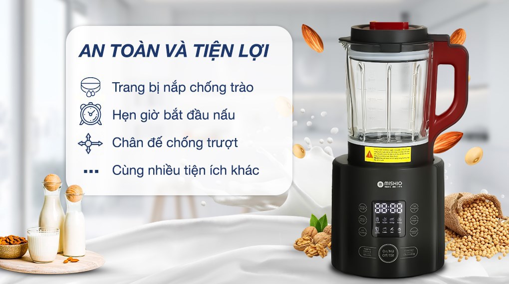 Máy làm sữa hạt đa năng Mishio MK-360
