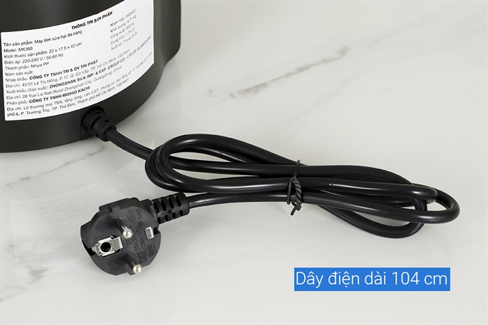 Máy làm sữa hạt đa năng Mishio MK-360 Màu Đen - Đỏ