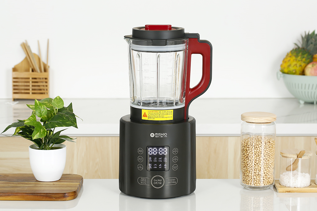 Máy làm sữa hạt đa năng Mishio MK-360 Màu Đen - Đỏ