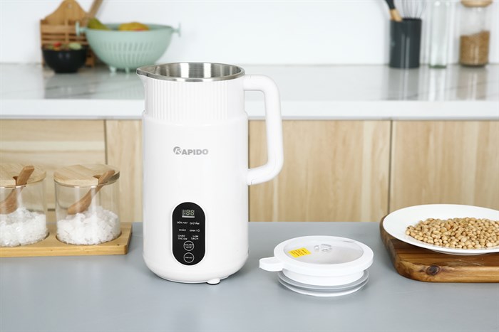 Máy làm sữa hạt đa năng Rapido RHB-500DW trắng Màu Trắng