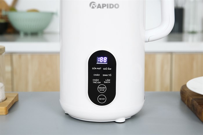 Máy làm sữa hạt đa năng Rapido RHB-500DW trắng Màu Trắng