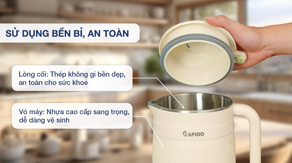 Máy làm sữa hạt đa năng Rapido RHB-800DM