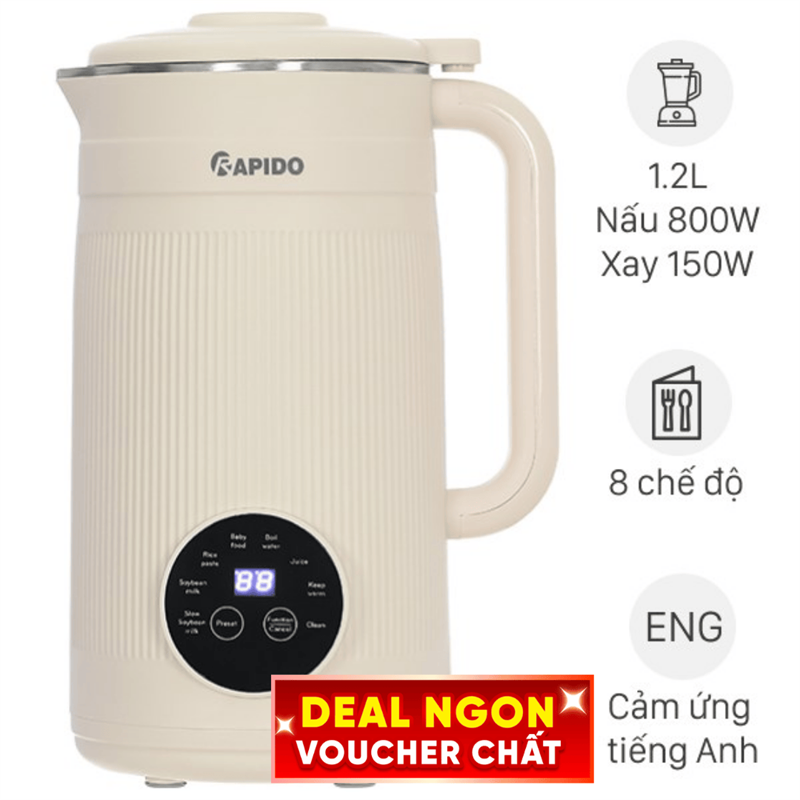 Máy làm sữa hạt đa năng Rapido RHB-800DM