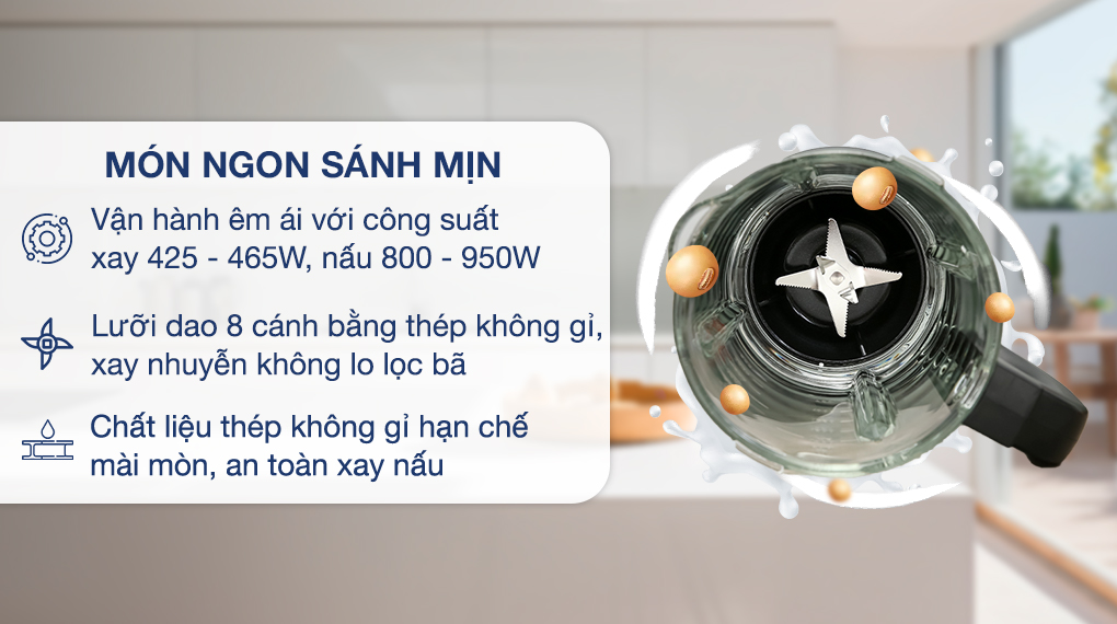 Thiết kế - Máy làm sữa hạt đa năng Panasonic MX-HG6401KRA Thiết kế - Máy làm sữa hạt đa năng Panasonic MX-HG6401KRA