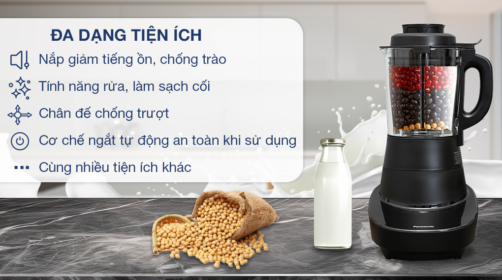 Tiện ích - Máy làm sữa hạt đa năng Panasonic MX-HG6401KRA Tiện ích - Máy làm sữa hạt đa năng Panasonic MX-HG6401KRA