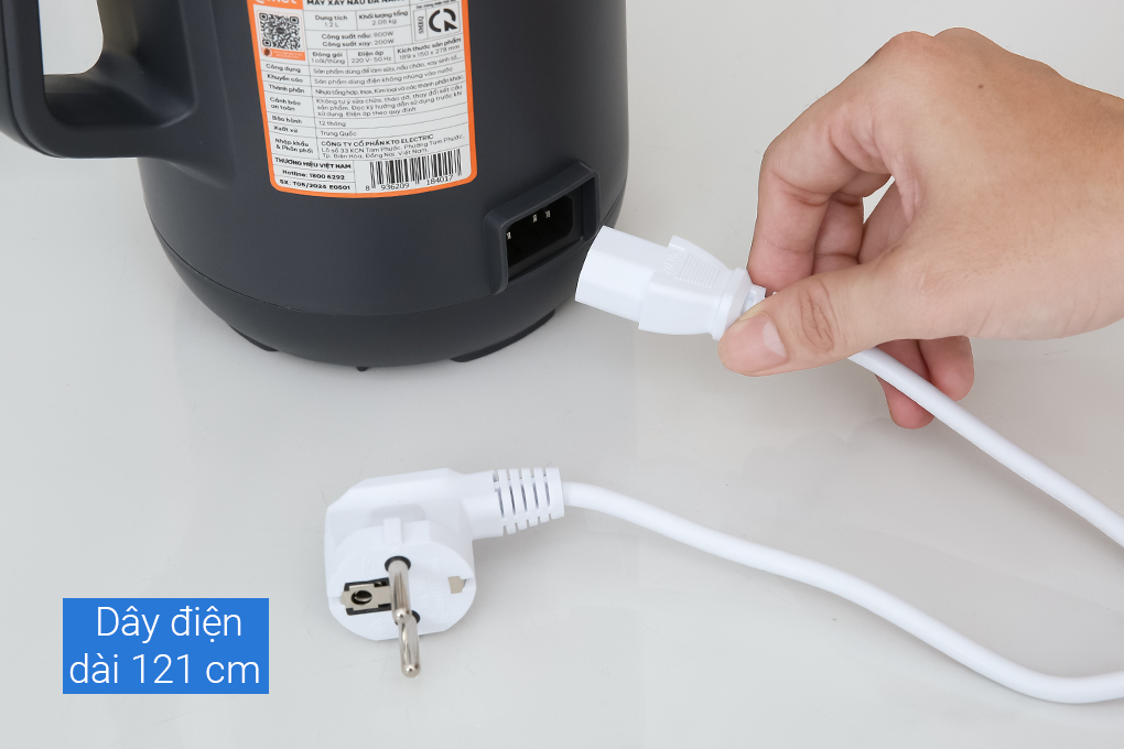 Máy làm sữa hạt đa năng Comet CM9216 Màu Đen